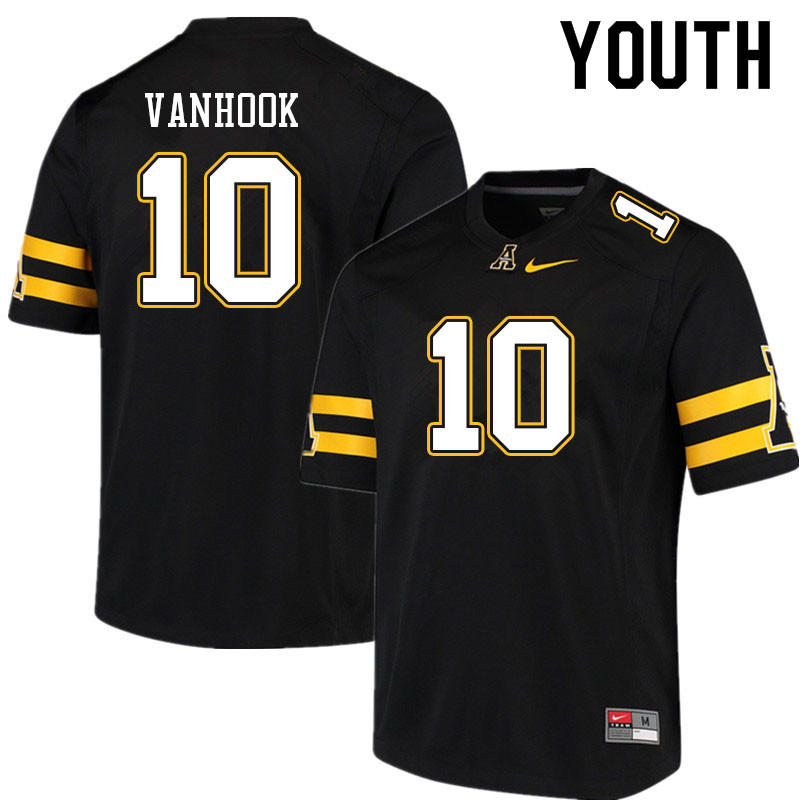 Youth #10 DJ VanHook Appalachian State Mountaineers College Football Jerseys Sale-Black - Click Image to Close